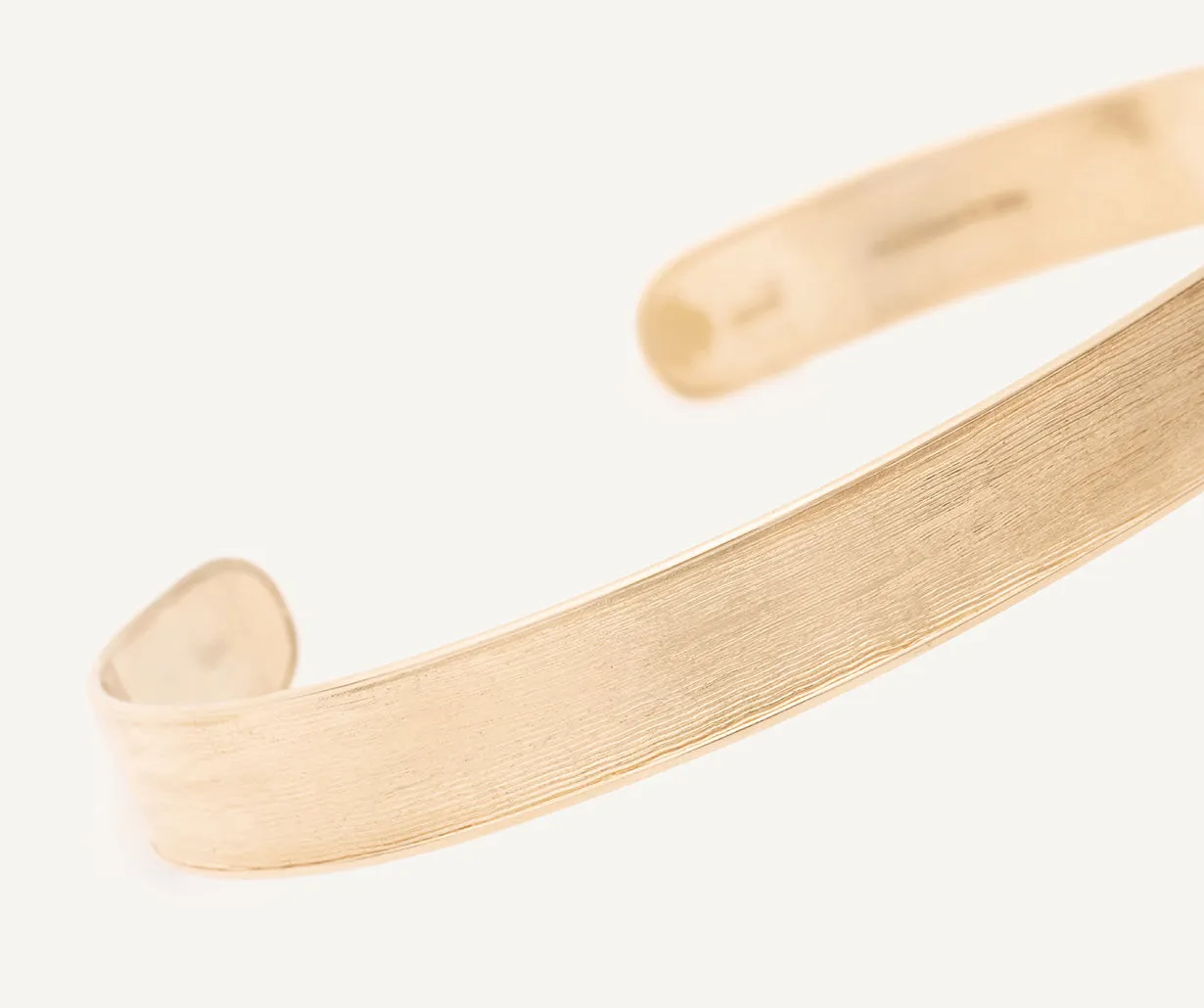 18K Yellow Gold Unisex Bangle, Large Width