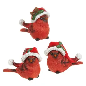 4" Cardinal with Santa Hat Figurine