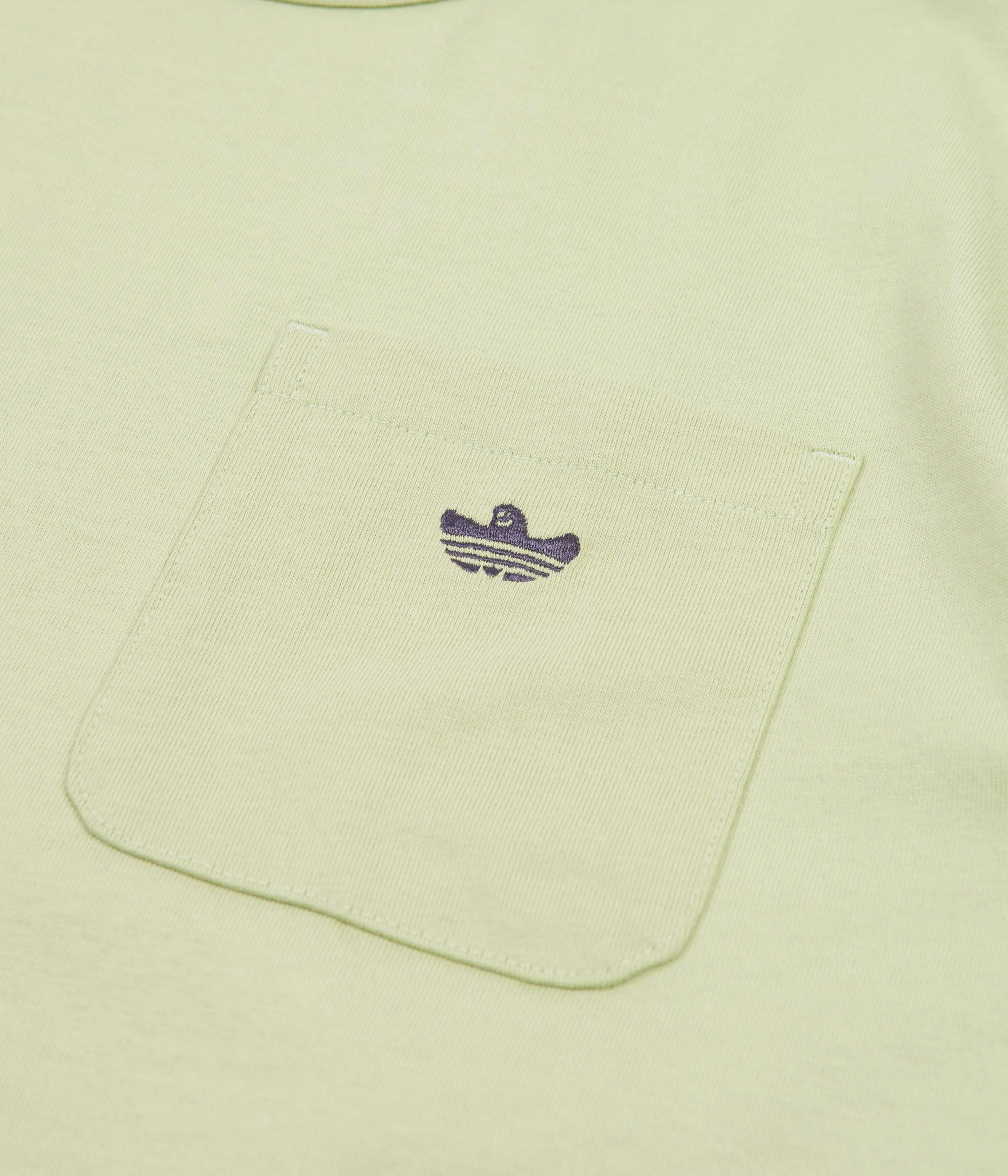 Adidas Heavyweight Shmoofoil Pocket T-Shirt - Magic Lime / Shadow Navy