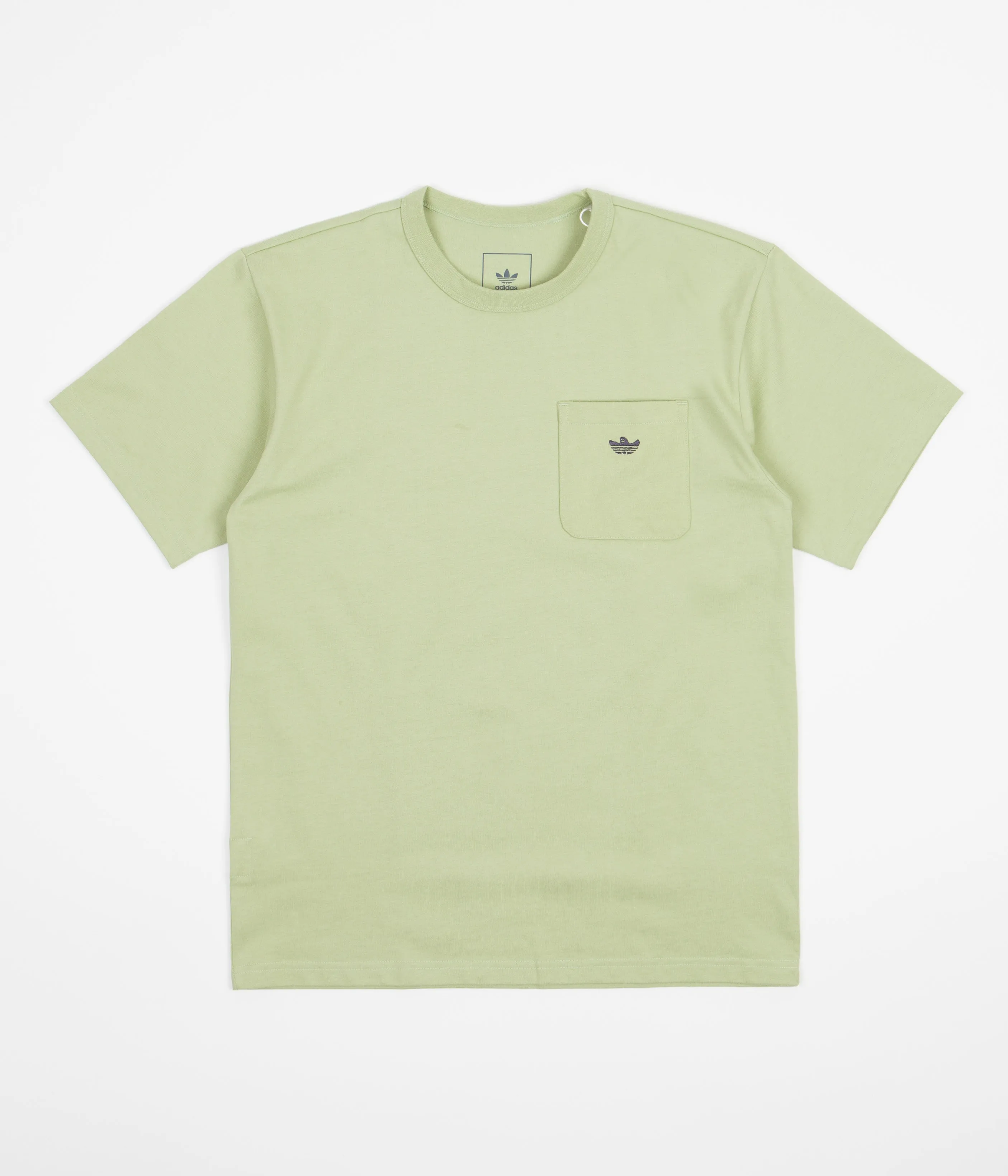 Adidas Heavyweight Shmoofoil Pocket T-Shirt - Magic Lime / Shadow Navy