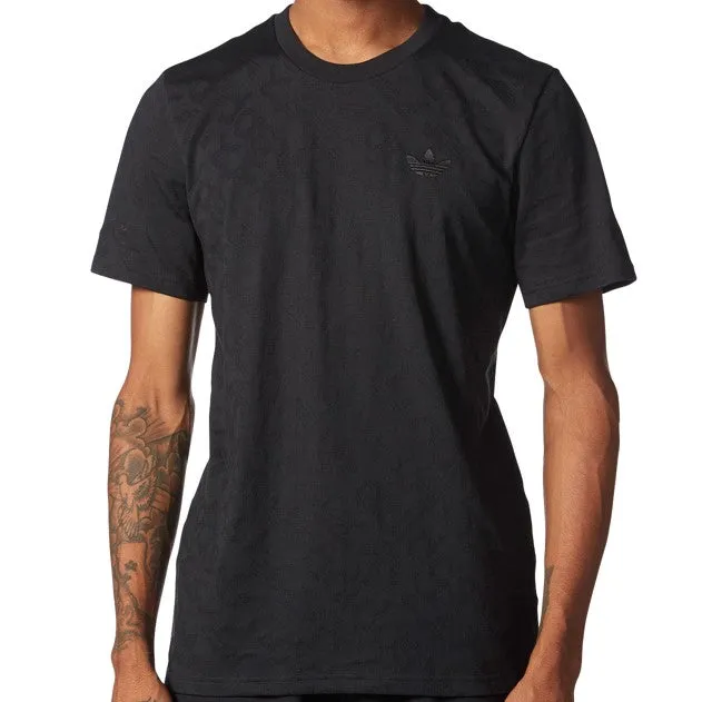 Adidas Men's Originals Logo Jaquard Tee Black