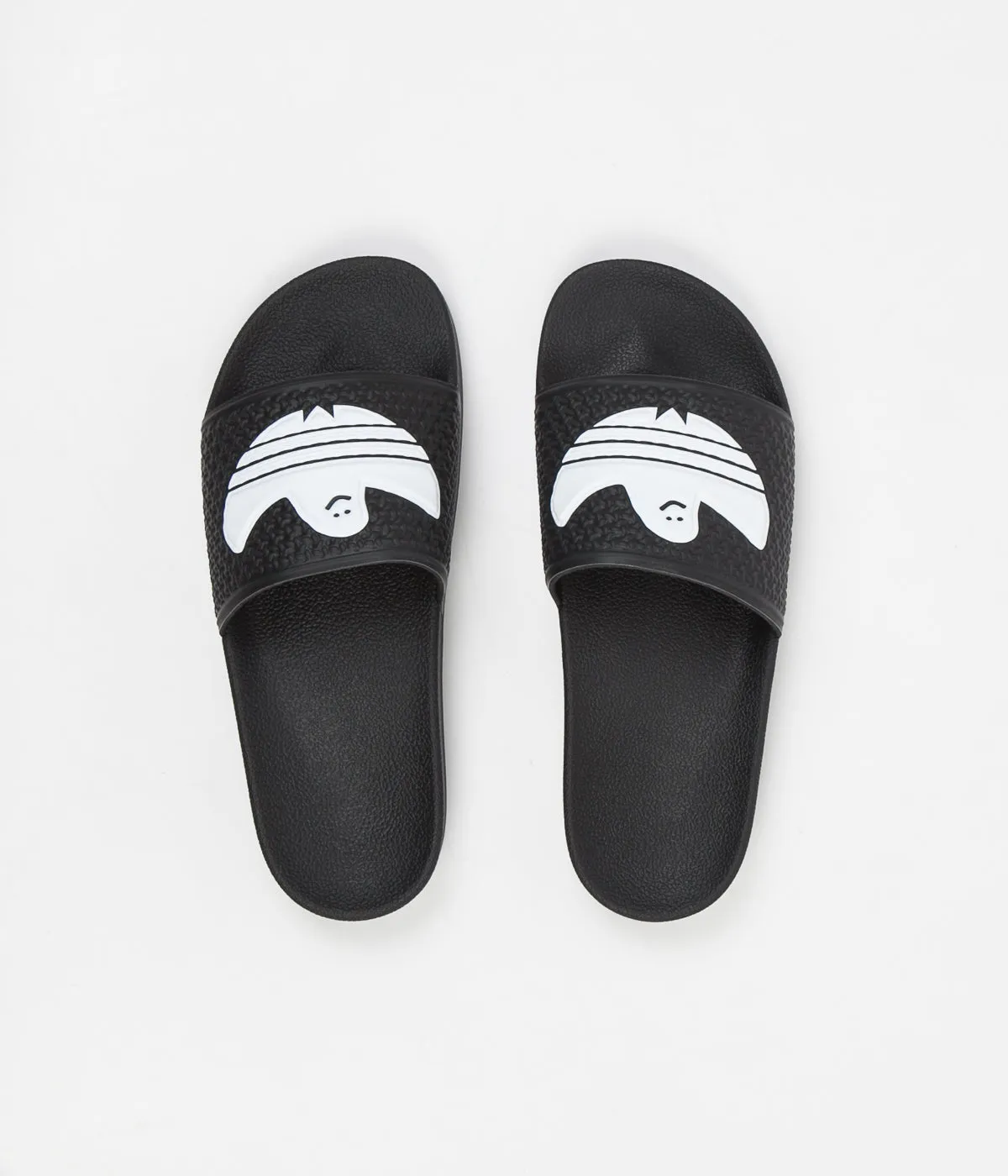 Adidas Shmoofoil Slides - Core Black / White / White
