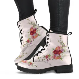 Combat Boots - Vintage Flowers | Boho Shoes, Handmade Lace Up Boots, 90s Boots, 2000s Boots, Vintage Boots Women, Hipster Boots Women