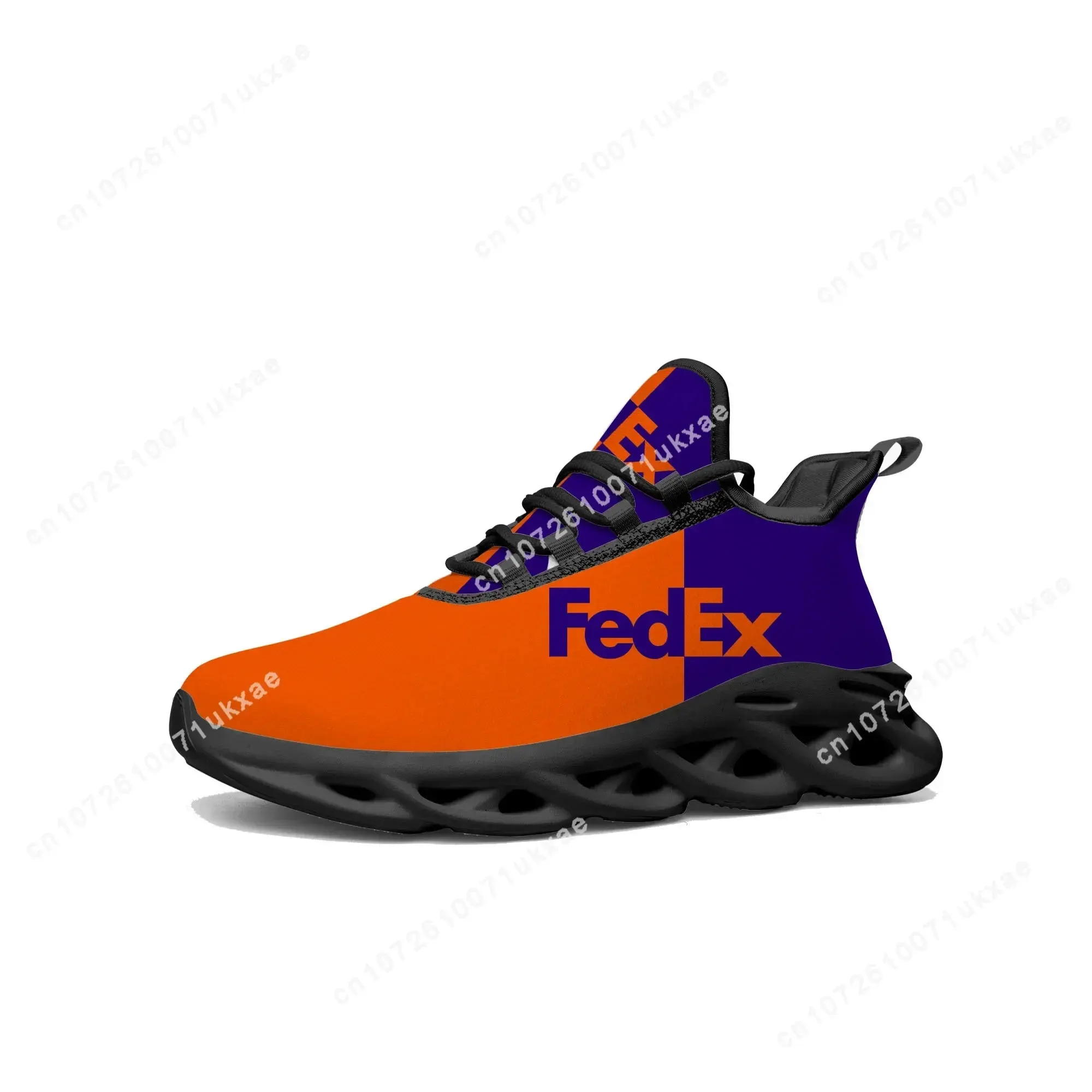 FedEx Flats Sneakers | Custom-Made Mesh Sports Shoes for Men & Women | Breathable, Lightweight, Hard-Wearing Lace-Up Design
