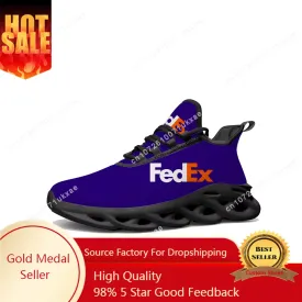FedEx Flats Sneakers | Custom-Made Mesh Sports Shoes for Men & Women | Breathable, Lightweight, Hard-Wearing Lace-Up Design