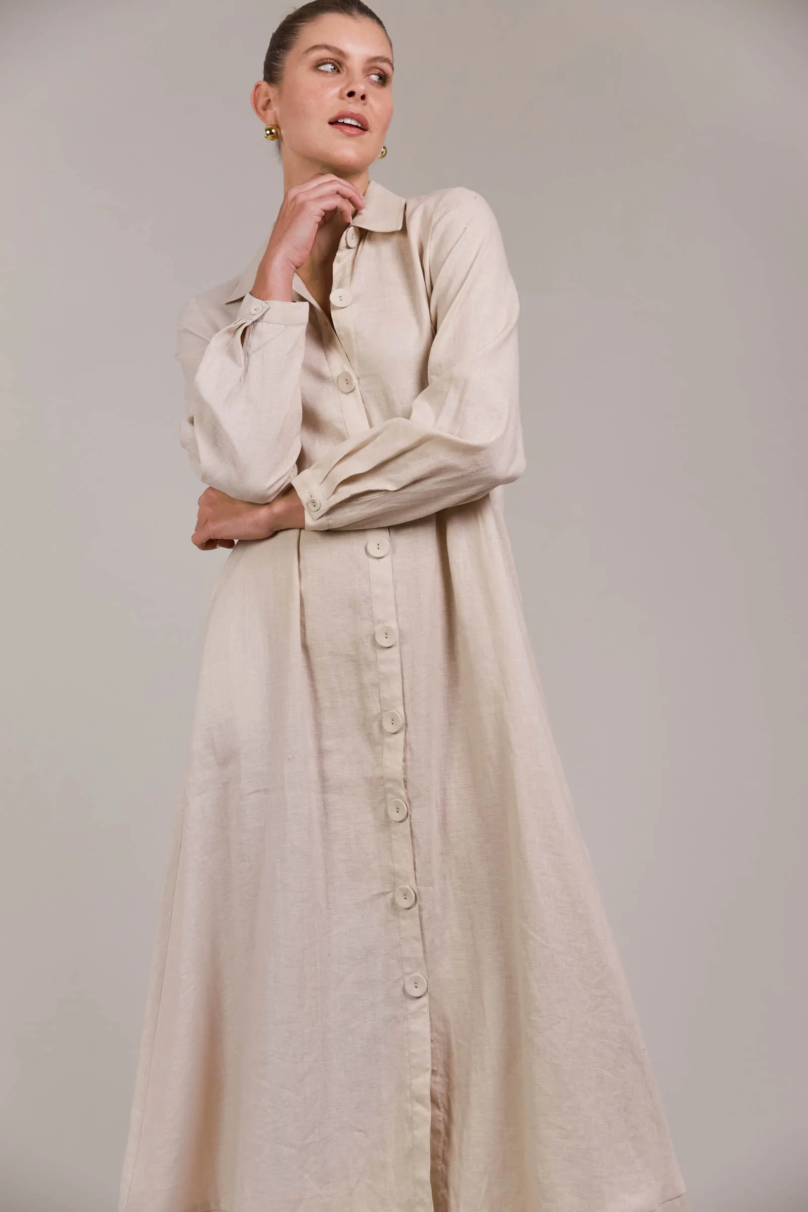 Laax Shirt Dress - Ecru
