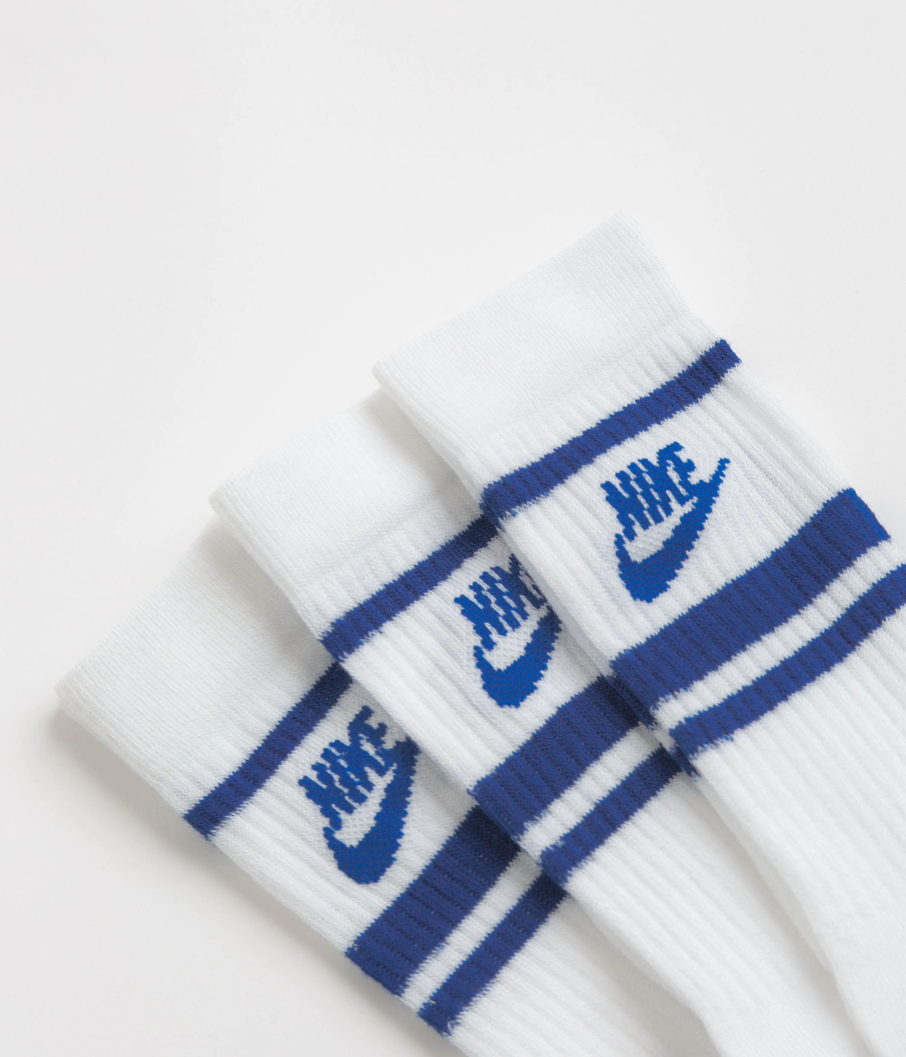 Nike Everyday Essential Crew Socks (3 Pair) - White / Game Royal / Game Royal