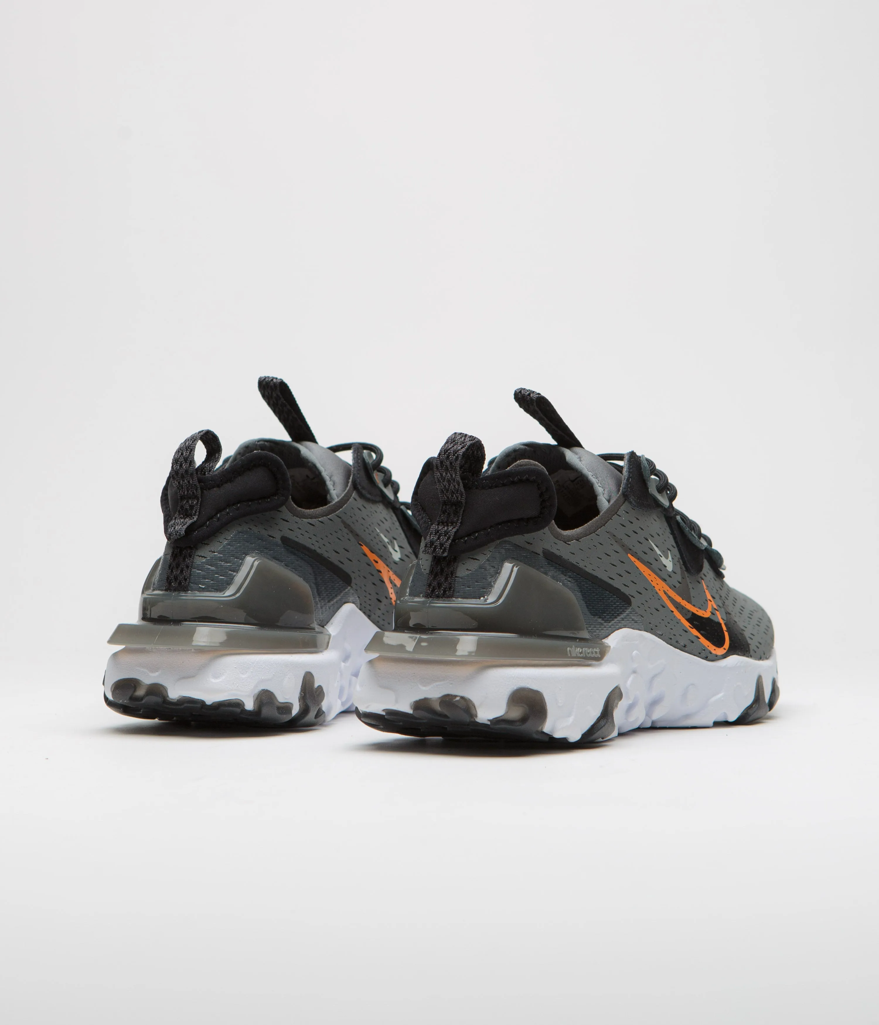 Nike React Vision Shoes - Smoke Grey / Black - Bright Mandarin