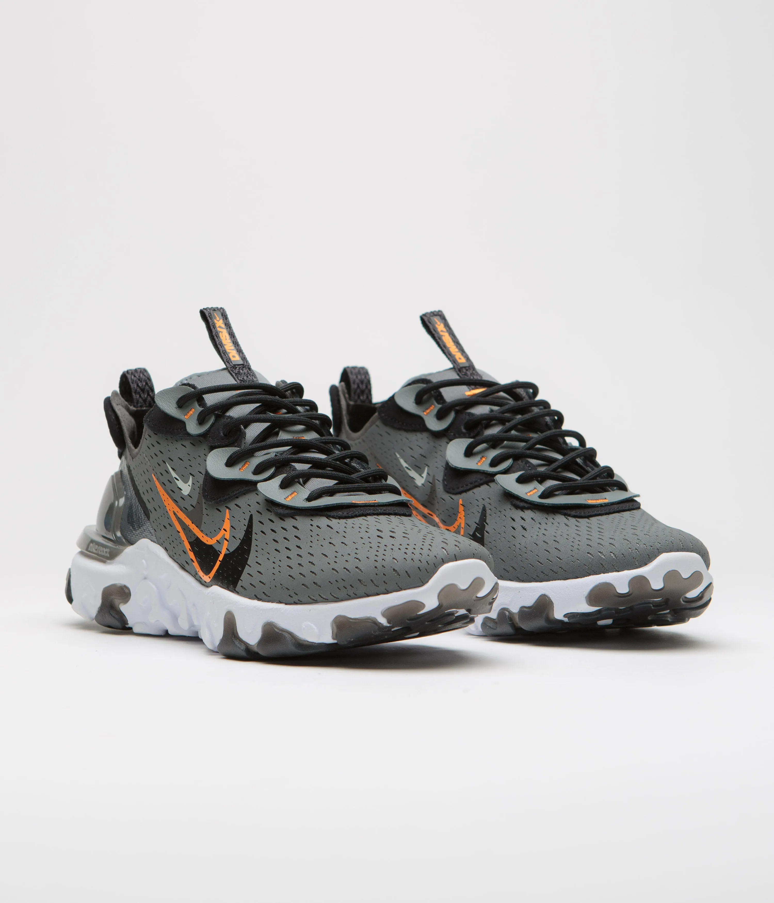 Nike React Vision Shoes - Smoke Grey / Black - Bright Mandarin