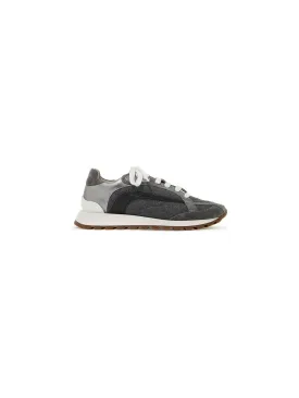 Precious Stripe Wool Sneakers