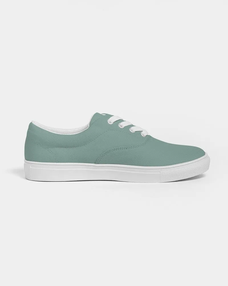 Shaded Pale Pastel Green Gray Canvas Sneakers | Women's | C30M0Y22K30