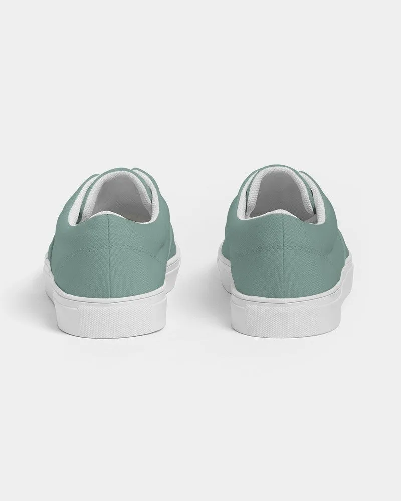 Shaded Pale Pastel Green Gray Canvas Sneakers | Women's | C30M0Y22K30