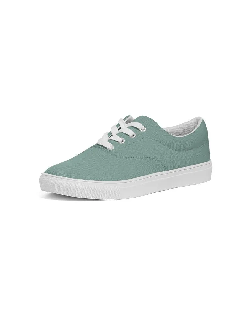 Shaded Pale Pastel Green Gray Canvas Sneakers | Women's | C30M0Y22K30