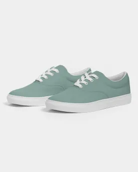 Shaded Pale Pastel Green Gray Canvas Sneakers | Women's | C30M0Y22K30
