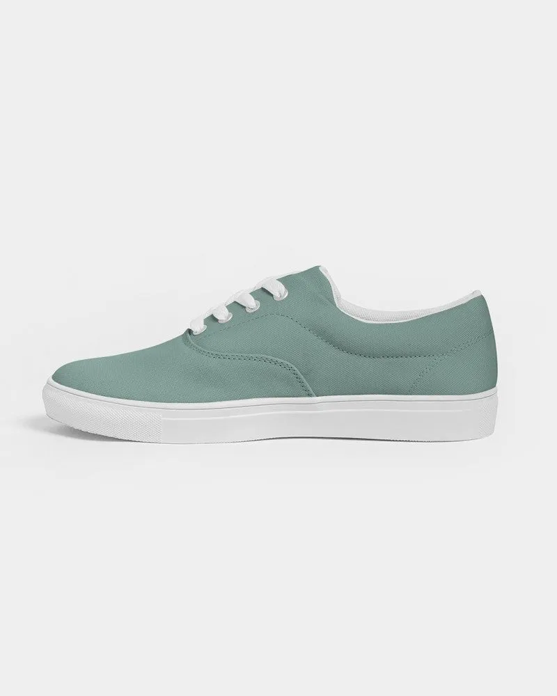Shaded Pale Pastel Green Gray Canvas Sneakers | Women's | C30M0Y22K30
