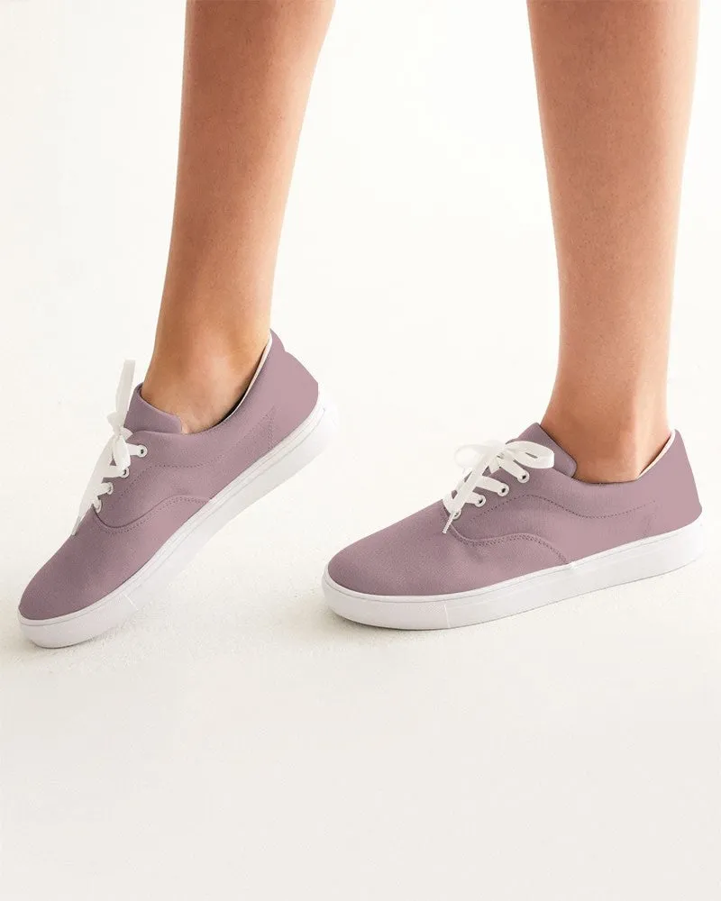 Shaded Pale Pastel Pink Brown Canvas Sneakers | Women's | C0M30Y8K30