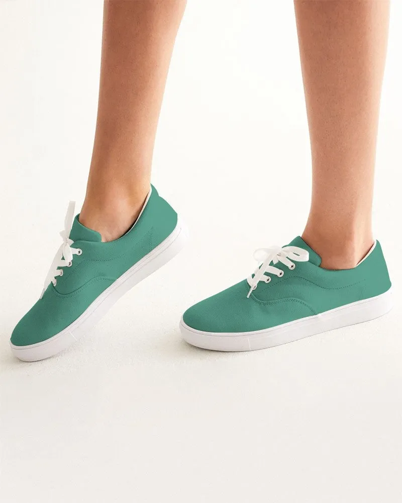 Shaded Pastel Green Canvas Sneakers | Women's | C60M0Y45K30
