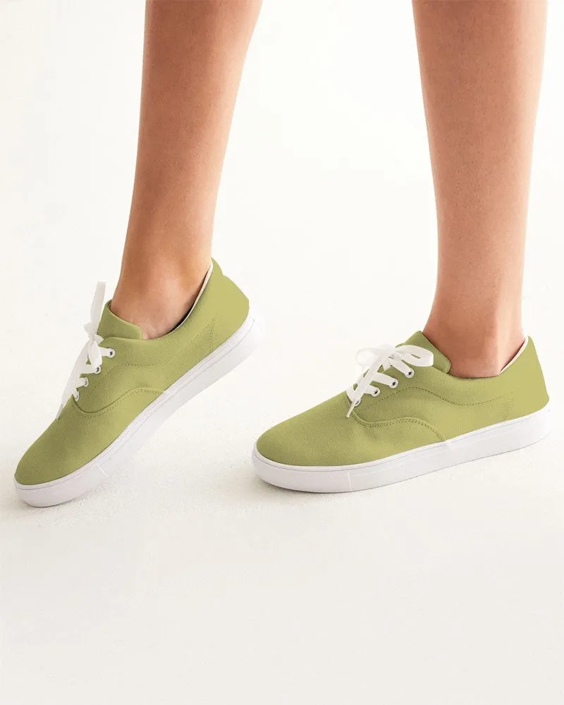 Shaded Pastel Yellow Canvas Sneakers | Women's | C0M0Y60K30