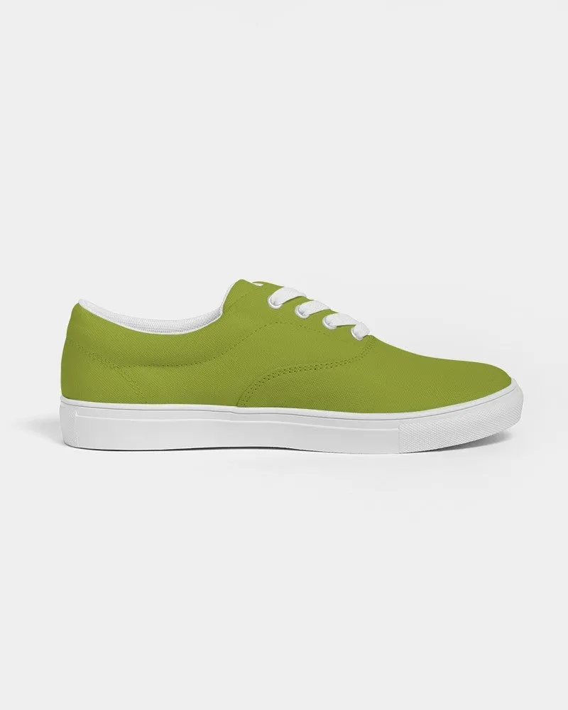 Shaded Warm Green Canvas Sneakers | Women's | C25M0Y100K30