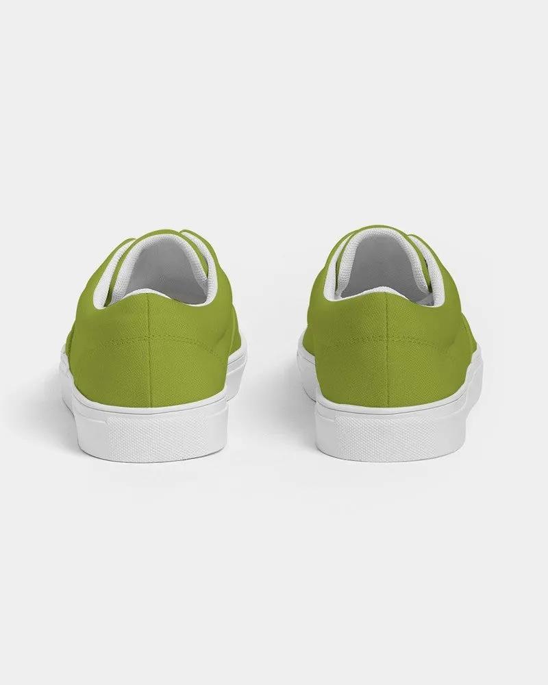 Shaded Warm Green Canvas Sneakers | Women's | C25M0Y100K30
