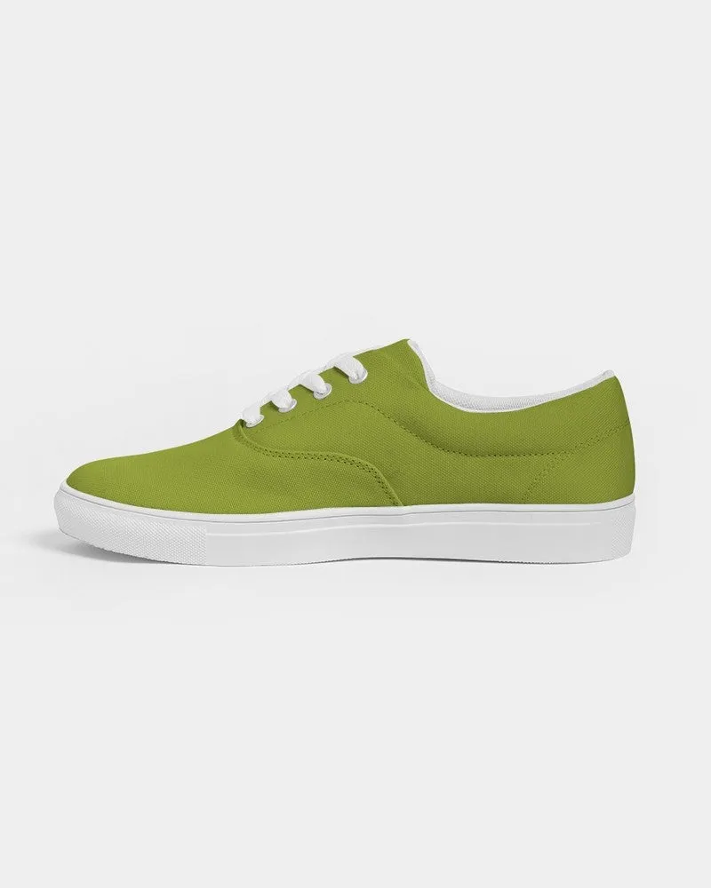 Shaded Warm Green Canvas Sneakers | Women's | C25M0Y100K30