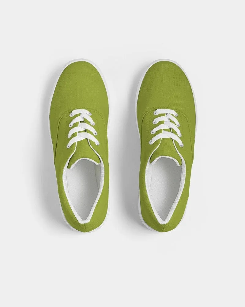 Shaded Warm Green Canvas Sneakers | Women's | C25M0Y100K30
