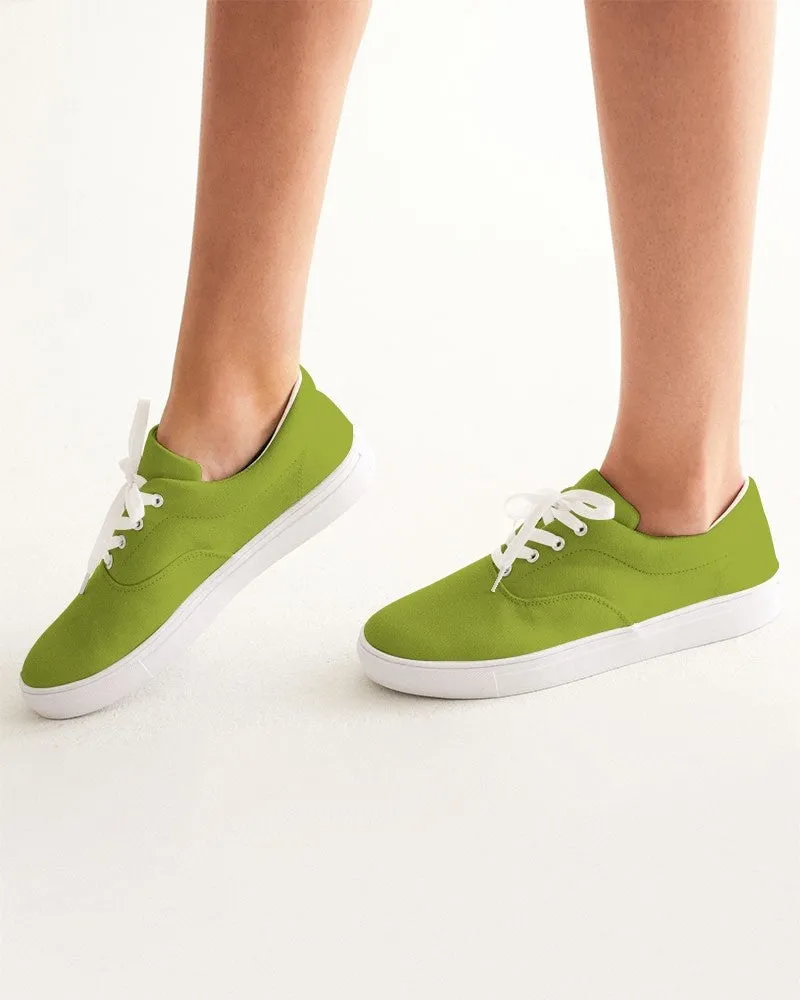 Shaded Warm Green Canvas Sneakers | Women's | C25M0Y100K30